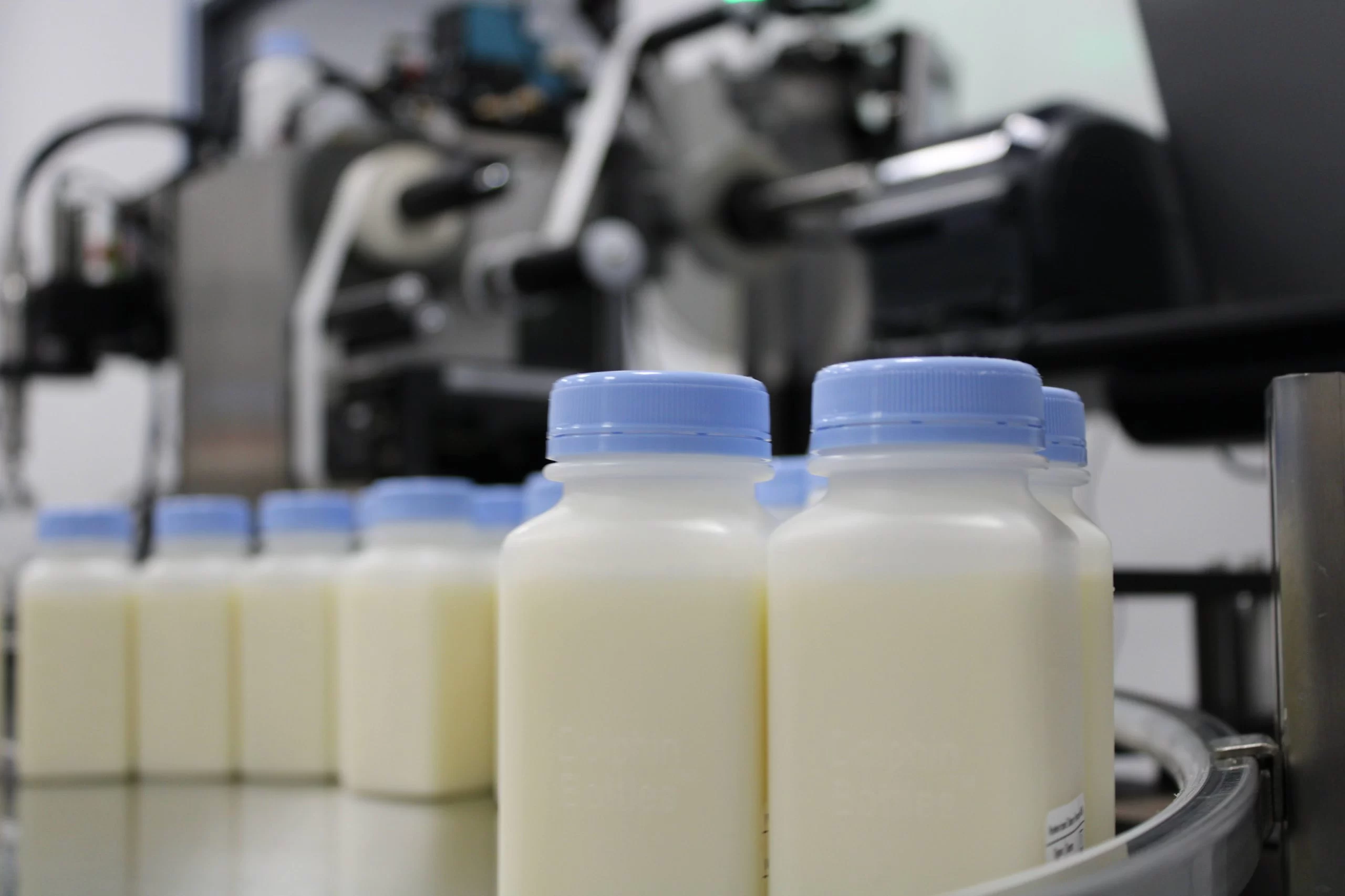 donor milk bottles after bottling